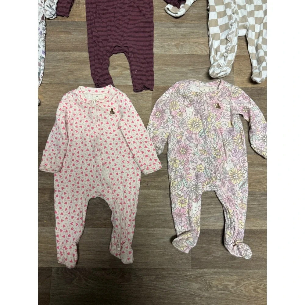 Baby Gap Siix Cloud Island Pajama Sleepers Romper Bundle 0-3 Months 5 Piece